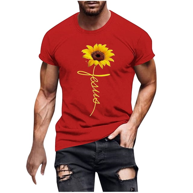 Camisetas de Manga Larga para Hombres Blusa de Cuello Redondo de Impresión Deportiva, Camiseta de Manga Corta de Moda para la Primavera Y Diaria