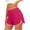 Hot Pink, variant on RKSTN Gym Shorts Women Dolphin Shorts Trendy Solid Color Split Hem Elastic Waist Casual Summer Shorts with Pockets