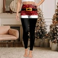 thumbnail image 5 of Christmas Leggings for Women High Waisted Santa Claus Print Ankle Length Seasonal Printed Leggings Soft Brushed Pants, 5 of 6