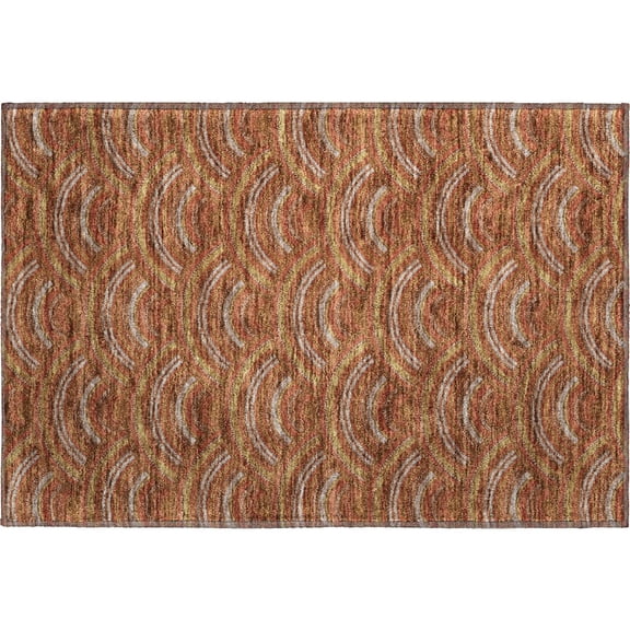 Dalyn Rugs Premium Machine Washable Mayfield AMF984 Paprika 1'8" x 2'6" Rug