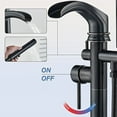 thumbnail image 4 of Oil Rubbed Bronze Floor Mount Tub Filler Freestanding Waterfall Bathtub Faucet, 4 of 11