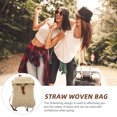 thumbnail image 3 of MasteelfCA 1Pc Practical Storage Bag Fashion Lady Shoulder Bag Beach Weave Backpack, 3 of 8