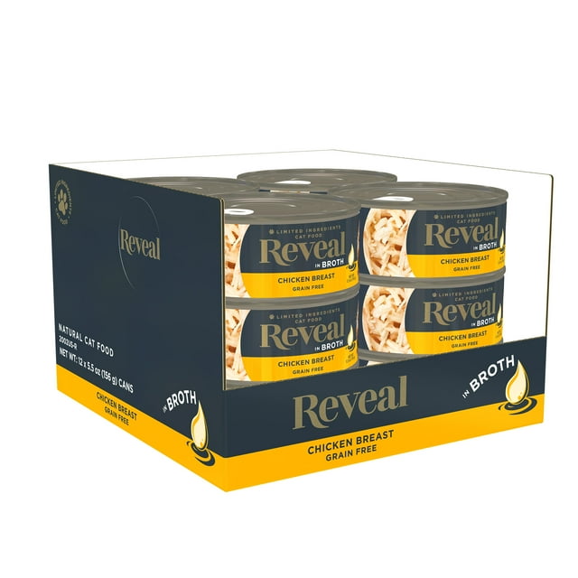 Reveal Natural Wet Cat Food, 12 Pack, Limited Ingredient, Grain Free