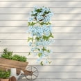thumbnail image 2 of 2Pcs Hanging Flower Artificial Vine Hanging Plants Greenery Faux Greenery Artificial Hanging Plants for Outdoors Hanging Basket Plastic Home Garden Wedding Party Decorations(Blue), 2 of 6