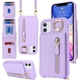 thumbnail image 2 of iPhone 11 Case with Card Holder for Women, iPhone 11 Phone Case Wallet with Strap Credit Card Slots Crossbody with Kickstand Zipper Case for iPhone11 - Purple, 2 of 14