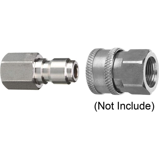 Tool Daily Lot 2 Raccords Nettoyeur Haute Pression – Coupleur 1/4" NPT Mâle 6,35 Mm – 5000 PSI – Acier Inox