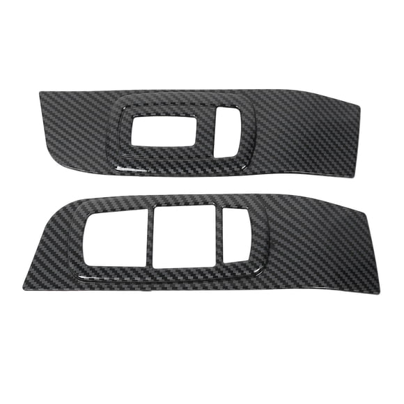 Window Control Switch Panel Trim, Carbon Fiber Color Protective Door Window Switch Panel Frame Decorative Scratch Resistant for Cars