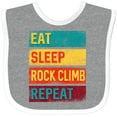 thumbnail image 3 of Inktastic Rock Climbing Eat Sleep Rock Climb Repeat Boys or Girls Baby Bib, 3 of 4