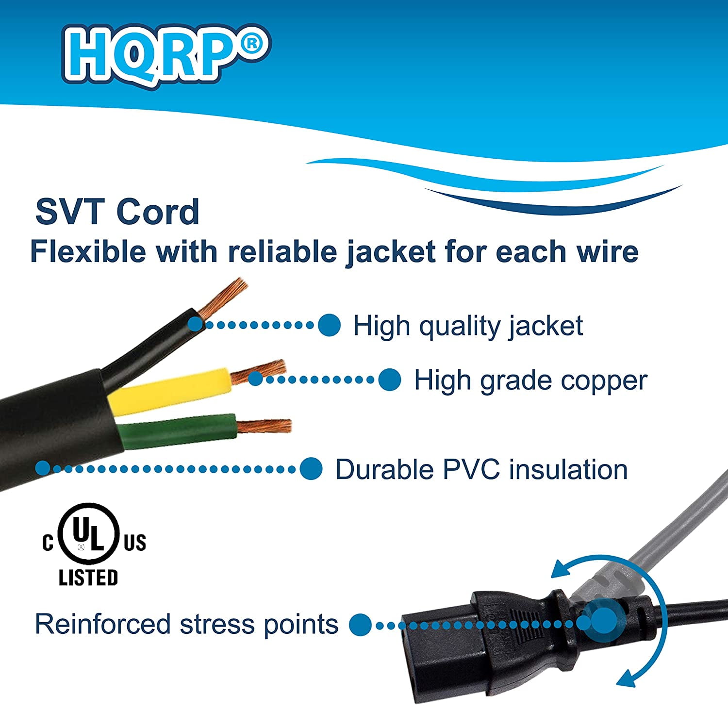 12ft AC Power Cord Cable For Vizio VX52LF VX32L HDTV10A VW47LF HDTV20A Television