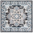thumbnail image 2 of SAFAVIEH Riviera Ulysses Medallion Polyester Machine Washable Area Rug, Grey/Light Blue, 6'7" x 6'7" Square, 2 of 13