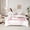 White Pink, variant on Feelyou Cute Pink Snowman Bedding Comforter Set 7 Pieces for Kids, Dreamy Pine Tree Full Bedding Set, Cartoon Christmas Tree Reversible Fitted Sheet Flat Sheet, Ultra Soft Bedroom Decor