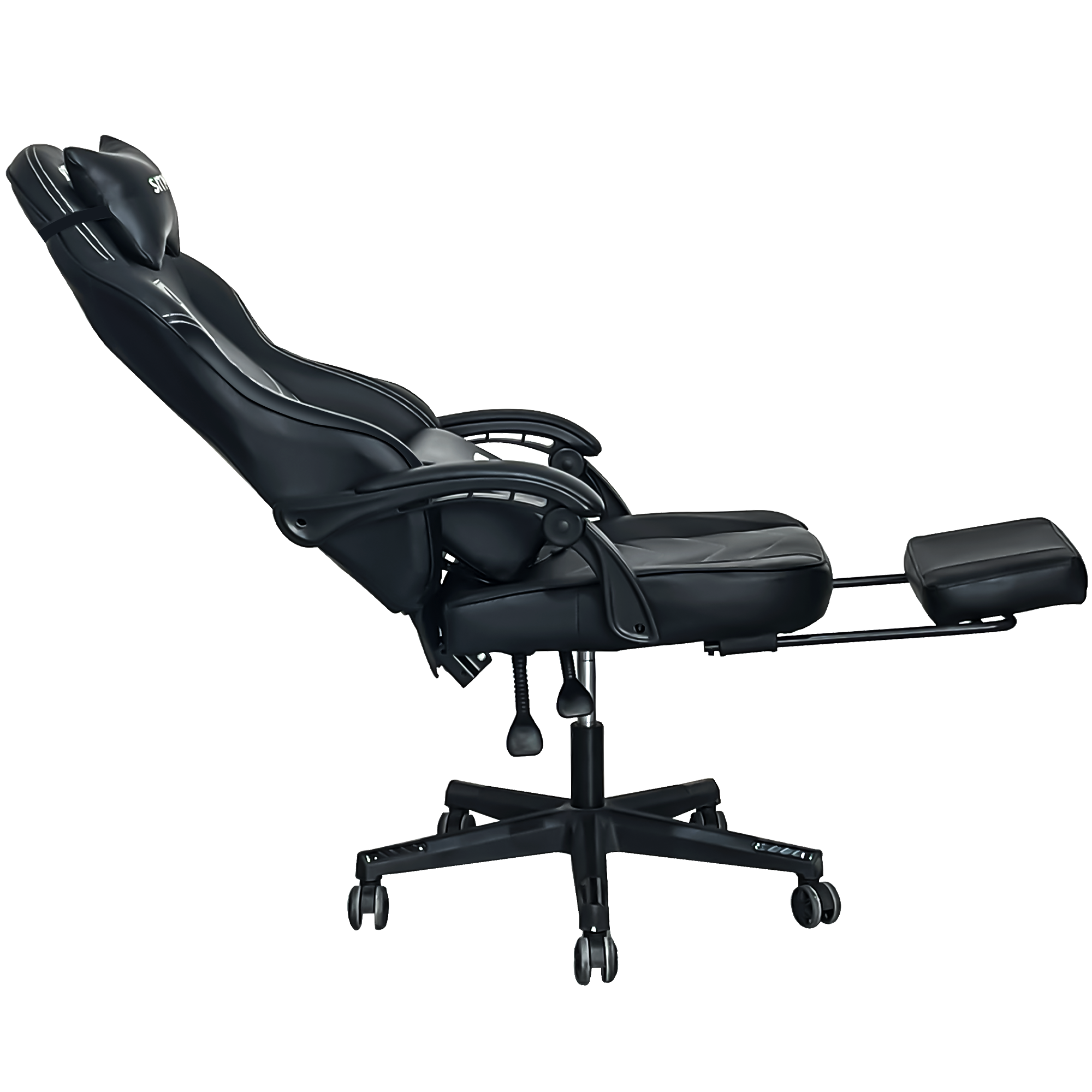 Gaming Chair With Footrest Adjustable Backrest Reclining Leather - 27x19x50  inch - Bed Bath & Beyond - 32584052