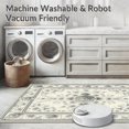 thumbnail image 5 of ODIKA 5'x7' Machine Washable Non-Slip Area Rug, Floral Vinework With Intertwined Petal Motifs And Medallion High Traffic Rug, Ivory, 65236, 5 of 7