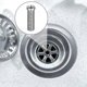 thumbnail image 4 of Kitchen Sink Strainer 70mm Stainless Steel with Drain Screws and Mounting Kit for Basin Installation, 4 of 5