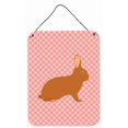 thumbnail image 1 of Carolines Treasures BB7969DS1216 Rex Rabbit Impression Murale Ou de Porte à Carreaux Roses, 1 of 1