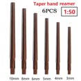 thumbnail image 1 of 6 Pcs 1:50 Conical Degree Sharp Manual Pin Taper Shank Hand Reamer 3/4/5/6/8/10mm, 1 of 10