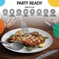 thumbnail image 6 of Amscan Heavyweight Silver Plastic Cutlery Assortment, Medium Size, 24 Count, 6 of 6