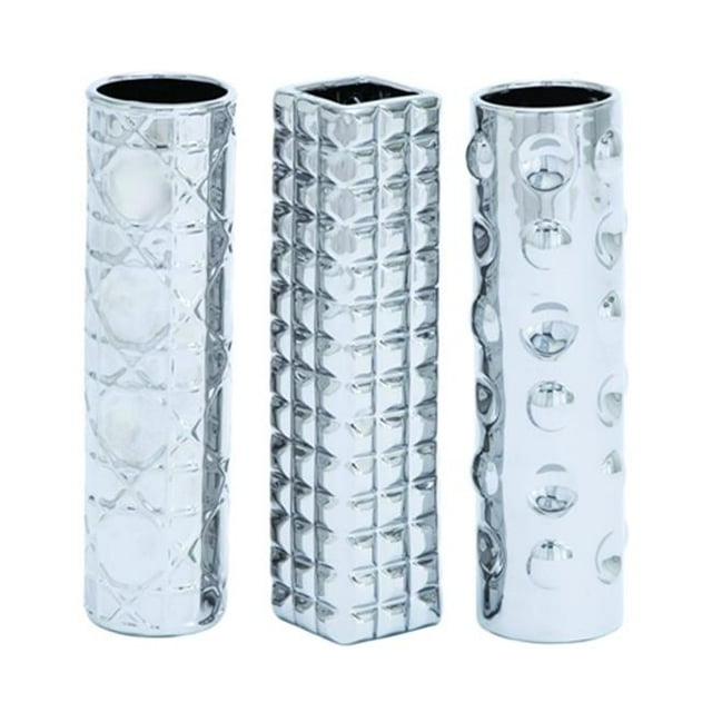 Uma Enterprises Ceramic Vase 3 Asst 12 Inches Height, 3 Inches Width