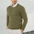 thumbnail image 2 of Men's Slim Fit Lightweight Knitted Sweater – Smooth, Soft, Skin-Friendly Crew Neck Long Sleeve Pullover for Autumn Winter Casual or Dressy Wear, 2 of 8