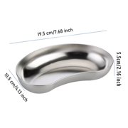 GOGHOST Stainless Steel Kidney Tray small, Reusable Metal Kidney Dish, 2Pcs, Size:7.68*4.13*2.16 inch