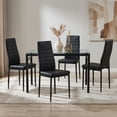 thumbnail image 3 of Mesa de Comedor Rectangular de 120x60cm - Para 4-6 Personas, Con Tablero de Vidrio Templado HOMEMAKE FURNITURE  Moderno Minimalista, 3 of 6