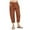 Orange, variant on FAVIPT Women's Stretch Capris Tie Elastic Waist Straight Leg Trouser Summer Casual Loose Cropped Pants