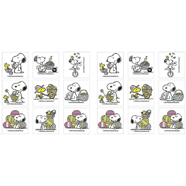 Peanuts Worldwide Snoopy Woodstock Characters Easter Temporary Tattoos Set Of 18 Walmart Com Walmart Com