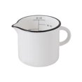 thumbnail image 1 of Creative Co-Op Large White Stoneware Measuring Cup with Black Rim, 1 of 3