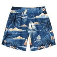 thumbnail image 6 of ZACPNCV Teen Boys Swim Trunks Quick Dry Swimwear Bathing Suit for Big Boys Hawaiian Print Beach Swim Boards Shorts Dark Blue 7-8 Years, 6 of 6