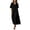Black, variant on Ruimatai Women's Wrap V-Neck Short Sleeve Button Detail Loose Fit Casual Maxi Dresses with Pockets for Women Everyday & Vacation Wear
