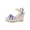 Blue, variant on Women's Sandals Wedge Thick Sole Sandals Women Gladiator Open Toe Waterproof Wedges Solid Color Ankle Strap Women Footwear Comfortable Walking Beach Sandals for Women Blue 5.5