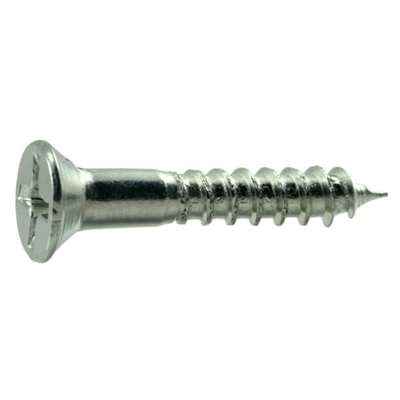 #8 x 1" Zinc Plated Steel Phillips Flat Head Wood Screws WSFS-206 (125 pcs.)