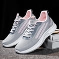 thumbnail image 3 of Women's Platforms Knit Slip On Sneakers Lace up Wide Toe Box Casual Running Shoes Breathable Non Slip Athletic Shoes, 3 of 5