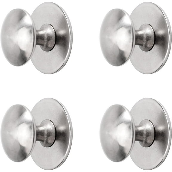 Stainless Steel Drawer Knobs,4pcs Self-Stick Instant Cabinet Handle Pulls Adhesive Sliding Door Stick On Handle with Mounting Screws for Glass Cabinet Cupboard Drawer(35mm*25mm)
