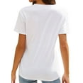 thumbnail image 6 of Gvmfive Summer Women Short Sleeve Round Neck Printed Loose Pullover T-shirt Tops, 6 of 8