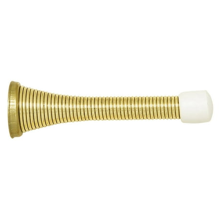 Design House 202267 Spring Door Stop, Polished Brass