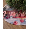 thumbnail image 2 of Pink Christmas Christmas Tree Skirt 48 Inches Large Christmas Skirt Tree, Farmhouse Xmas Tree Snowflake Tree Skirt Christmas Decorations for Fireplace Party Holidays Indoor Outdoor, 2 of 7