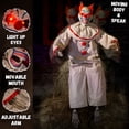 thumbnail image 3 of Halloween Animatronic Sitting Clown Animated Decorations - Sound Activated with Creepy Sound, Light Up Eyes, Scary Move, Haunted House Holiday Spooky Decor Horror Prop, for Indoor Outdoor, 3 of 7
