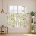thumbnail image 2 of Watercolor Forest Green Kitchen Curtains 45 Inch Length, Abstract Modern Trees Tiers Curtains for Bathroom Bedroom Cafe, Light Filtering Small Window Treatment Short Tiered Drapes 2 Panels 42"Wx45"L, 2 of 8