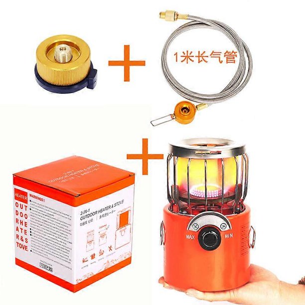 2 in 1 Portable Propane Heater Gas Stove Outdoor Camping Stove Tent Heater Equipment for Ice Fishing Hiking Survival Emergency
