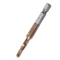 thumbnail image 3 of 6.35mm Hex Shank Tap, Drill Tap Combination Bit Set, 0.3" Hex Shank HSS Bronze Drill Bit , Hex Shank Tap Drill Bit , For Soft Tapping Metal, Aluminum, Iron., 3 of 7