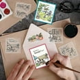 thumbnail image 3 of 4Pcs Mini Garden Bench Clear Stamps for DIY Scrapbooking Mini Potted Plants Silicone Clear Stamp Seals Transparent, 3 of 8