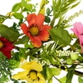 thumbnail image 4 of Northlight Poppy and Eucalyptus Spring Artificial Garland, Red and Yellow, 5 ft, 4 of 6