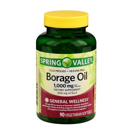 Spring Valley Borage Oil, 90 Ct (Best Borage Oil Supplement)