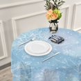thumbnail image 6 of 60 Inch Round Tablecloth with White Lace Trim Fall Table Cover for Elegant Dining Decor Delicate Snowflakes Patter, 6 of 8