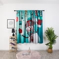 thumbnail image 3 of Cortina de ventana ANGGREK decoración navideña poliéster 140x130 cm, 3 of 8