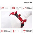 thumbnail image 5 of Arnés de nailon rojo talla M, ajustable | Varios colores y tamaños | Para perros pequeños, medianos, grandes y extragrandes | Arnés de pecho para gatos y cachorros, 5 of 5