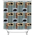 thumbnail image 2 of 4PCS/Set Camo Shower Curtain Set, Man Cave White Black American Flag Woodland Elk Moose Bear Wildlife Animal Hunting Rustic Cabin Bathroom Decor Non-slip Bath Rugs Gifts for Men Hunters, Deer Head, 2 of 7