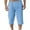 A-Blue, variant on Wyobmus Mens Linen Capris Loose Casual Solid Color Drawstring Waist Cotton Mid Length Pants 3/4 Lightweight Soft Bermuda Beach Shorts S-2X A-Black