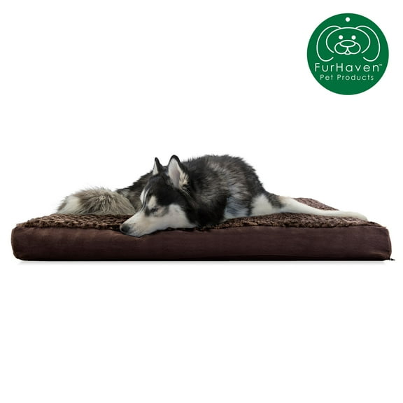 FurHaven Ultra Plush Cooling Memory Foam Deluxe Mattress Pet Bed for Dogs & Cats - Chocolate, Jumbo